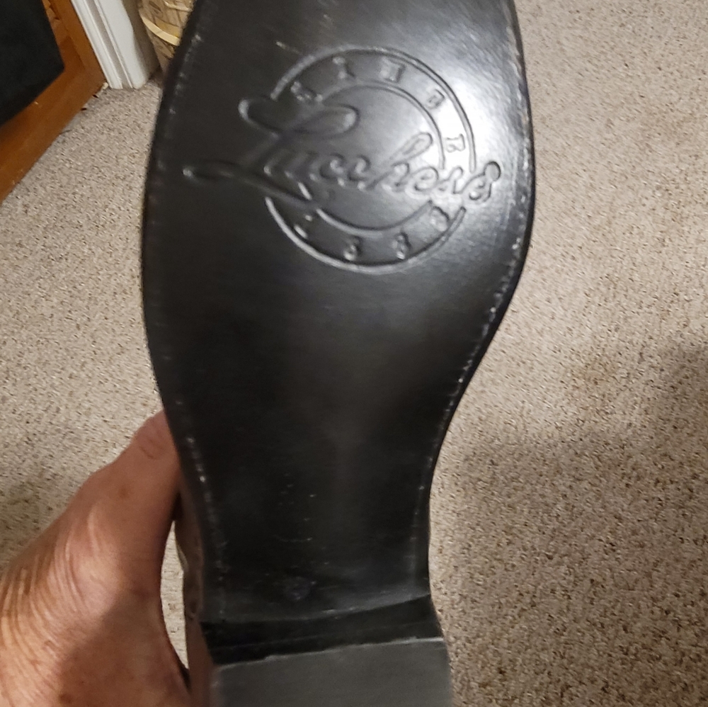 Lucchese Woman's NEW Black Boots size 8B with San Antonio Spurs Logo Embroidered - Picture 11 of 16